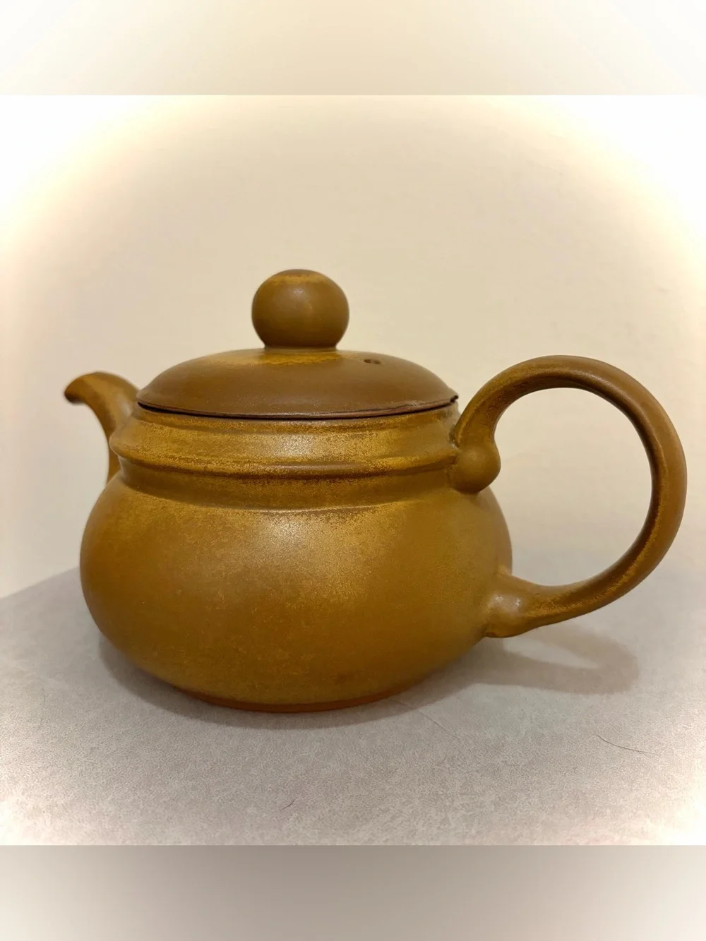 Bennington Potters Tavernware Stoneware Mustard Gold Teapot with Lid Vermont VTG